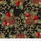 Fabric Traditions Christmas Black Berries &#x26; Bells Glitter Cotton Fabric